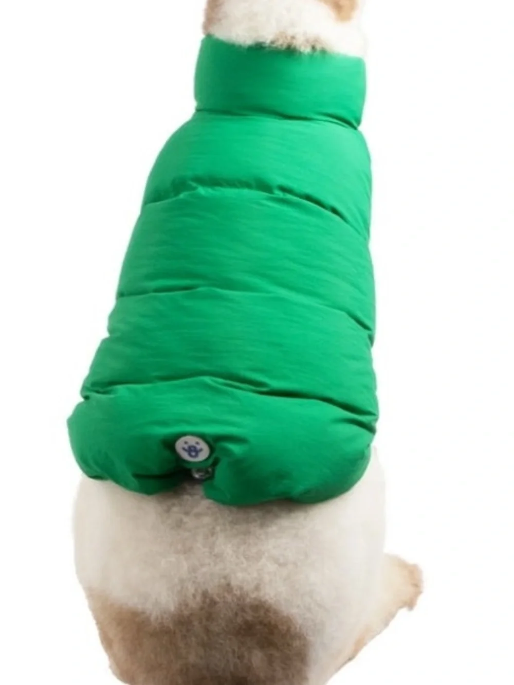 New- medium Puffer  Green /Blue Reversible Dog  Coat - Vest
